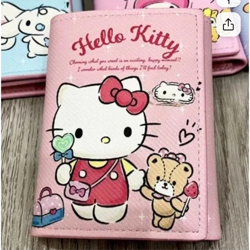 NWT! Hello Kitty Sanrio Kawaii Pink Y2K Cartoon Tri Fold Wallet NEW